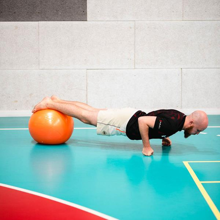 Piłka gimnastyczna fitness HMS yb02n 55cm anti-burst pomarańczowa