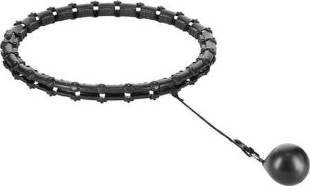 Hula hop black z wypustkami i obciążnikiem HMS hhw11 plus size