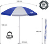 Parasol plażowy 180 cm Nils camp nc7813
