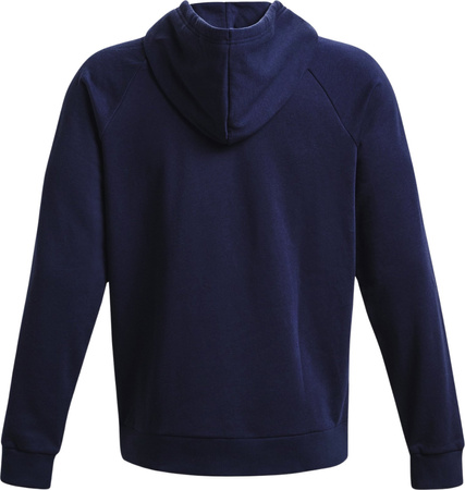 Bluza z kapturem kangurka męska Under Armour Rival Fleece Hoodie granatowa 1379757 410