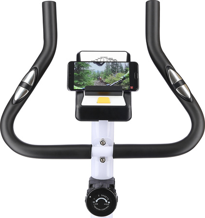 Rower treningowy stacjonarny magnetyczny One Fitness RM8740 biały