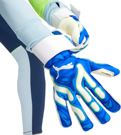 Rękawice bramkarskie Puma Ultra Ultimate Hybrid Sun niebieskie 41858 02