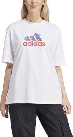 Koszulka damska adidas Flower Pack Badge of Sport biała IT1421