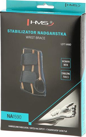 Stabilizator nadgarstka HMS NA1590 lewy rozmiar L/XL