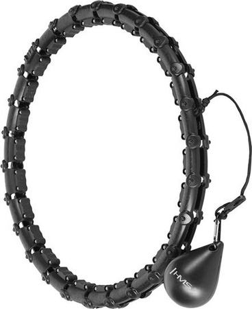 Hula hop black z wypustkami i obciążnikiem HMS hhw11 plus size