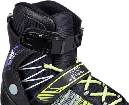 Łyżworolki Nils Extreme NA1206 czarno-zielone rozmiar 40