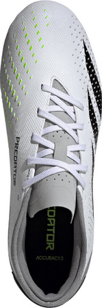 Buty piłkarskie adidas Predator Accuracy.3 L FG biało-szare GZ0014