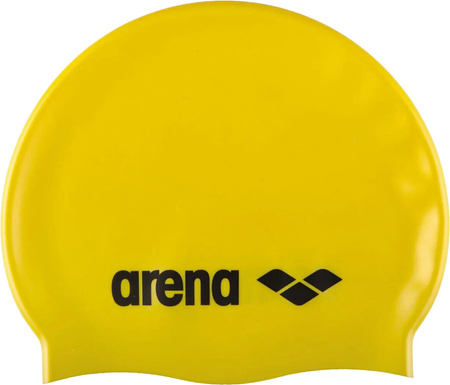 Dziecięcy czepek pływacki silikonowy Arena Classic Silicone Jr żółto-czarny