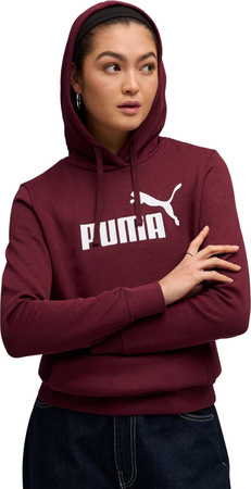 Bluza damska z kapturem kangurka Puma ESS No.1 Logo Hoodie FL bordowa 682389 96