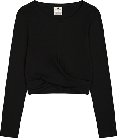 Koszulka damska Champion Crewneck Croptop czarna 117435 KK001