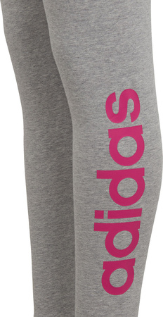 Legginsy dla dzieci adidas Essentials Linear Logo szare IC3580