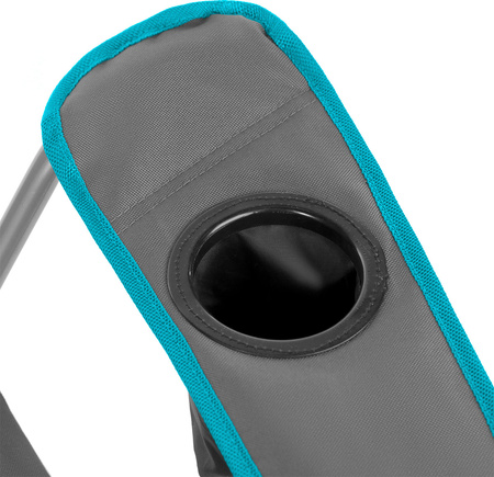 Krzesło fotel turystyczny składany Nils Camp NC3080 jasnoszary 95x110x50cm