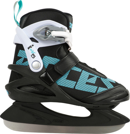 Łyżwy damskie Roces ICY 5 czarno-biało-błękitne 450737 001