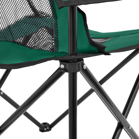 Krzesło turystyczne kempingowe składane Nils Camp NC3302 zielono-czarne