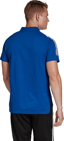 Koszulka męska adidas Condivo 20 Polo niebiesko-biała ED9237