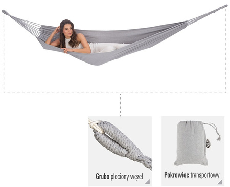 Hamak Nils Camp NC0032 szary 200x100 cm