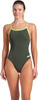Damski Strój Kąpielowy Women's Swimsuit Lace Back Solid  dress blues rozmiar 30