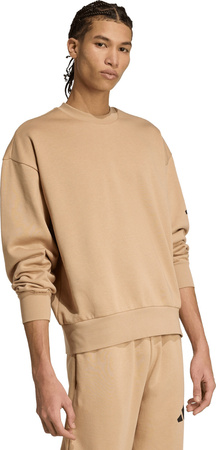 Bluza męska adidas Essentials Loose Fit 3 Bar Logo beżowa JX5668