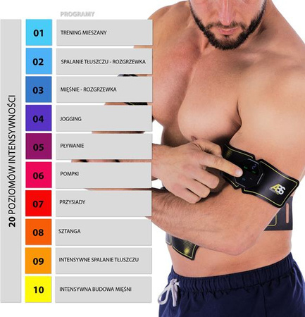 Elektrostymulator mięśni brzucha HMS Abs master pro super