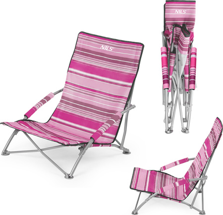 NC3035 KRZESŁO PLAŻOWE RÓŻOWE NILS