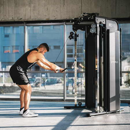 ARES PRO BRAMA DO ĆWICZEŃ Z WYCIĄGIEM I STOSEM COMMERCIAL HMS