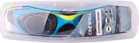Okularki pływackie dla dzieci Crowell Splash niebiesko-czarne 01