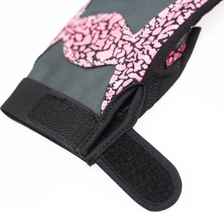 Rękawiczki kulturystyczne do ćwiczeń na siłowni HMS RST03 różowo-szare rozmiar L