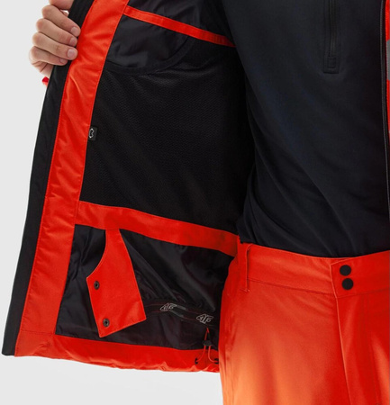 Kurtka narciarska męska 4F M307 pomarańczowa 4FAW23TTJAM307 62S