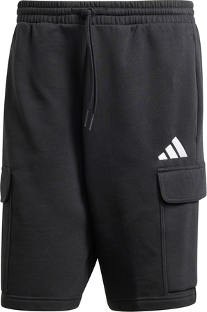 Spodenki męskie adidas Essentials Feelcozy Fleece Cargo czarne JE3869