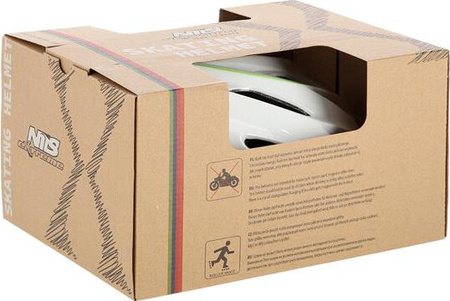 Kask rowerowy na rolki deskorolkę Nils Extreme MTW58 rozmiar XL (60-62 cm) biało-zielony