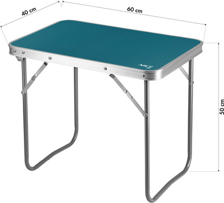 Stół kempingowy turystyczny składany Nils Camp NC3401 niebieski 60x40x50 cm