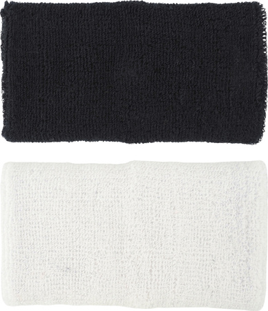 Frotki na rękę Nike Swoosh Wristbands 2 szt. biało-czarne N1012406036OS