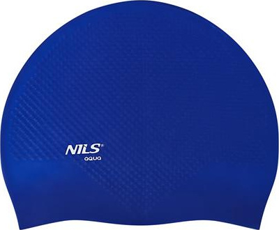 Czepek silikonowy dots Nils aqua nqc jednokolorowy ciemnoniebieski