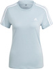 Koszulka damska adidas Essentials Slim 3-Stripes Tee jasnoniebieska IM2788