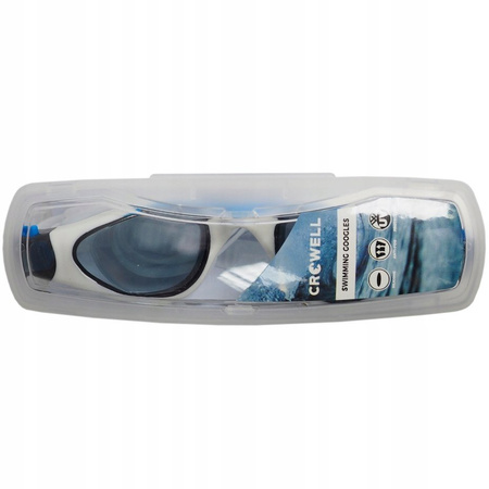 Okularki pływackie Crowell Splash biało-niebieskie