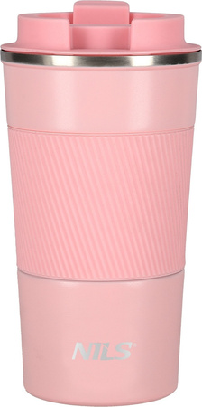 Kubek termiczny turystyczny termos Nils Camp NCC09 różowy 510 ml