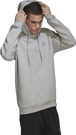 Bluza męska adidas Stadium Fleece Badge of Sport Hoodie szara HC5869