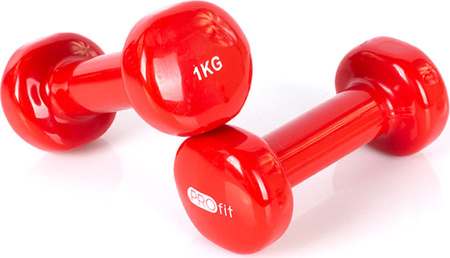 Hantle winylowe Profit czerwone 2x1 kg DK 4102