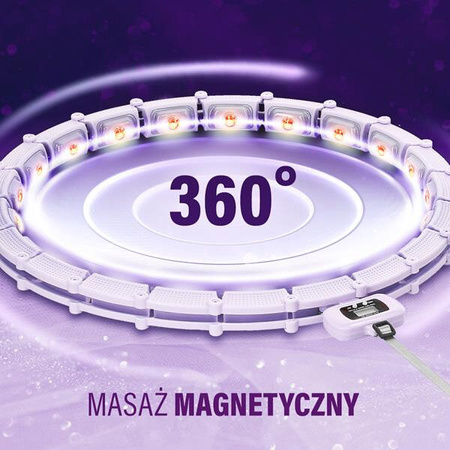 Zestaw hula hop magnetyczny z licznikiem HMS hhm14 pas wyszczuplający br163