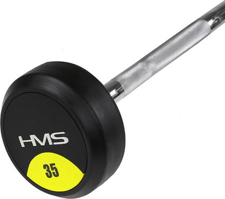 Sztanga/gryf stały łamany gumowany HMS GSL-35 35 kg