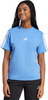 Koszulka damska adidas Essentials 3-Stripes Cotton jasnoniebieska JV7361