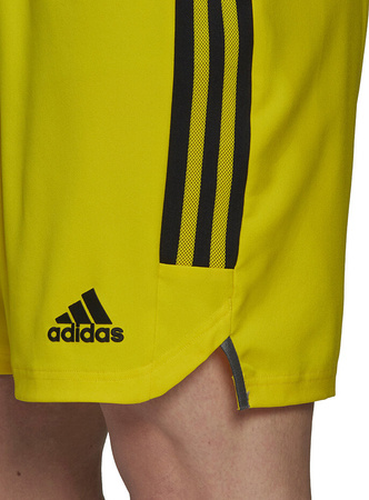 Spodenki treningowe krótkie męskie adidas Condivo 22 Match Day żółto-czarne HA3511