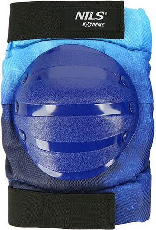Zestaw ochraniaczy na kolana łokcie nadgarstki dla młodzieży na rolki deskorolkę hulajnogę Nils Extreme H734 rozmiar L niebieskie