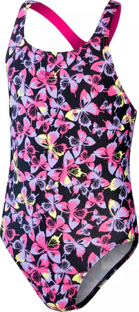 Dziecięcy strój kąpielowy Speedo ALV MDLT 1PC JF black/rose violet/miami lilac/sunblaze rozmiar 15-16