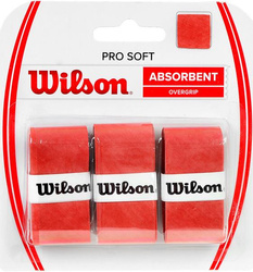 Owijka Wilson Pro Soft Absorbent Overgrip czerwona 3 sztuki WRZ4040OR