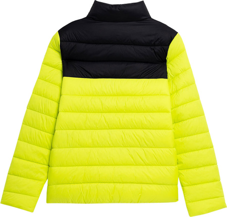 Kurtka puchowa dla chłopca 4F zielono-czarna 4FJSS23TDJAM077 45S