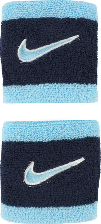 Frotki na rękę Nike Swoosh Wristbands 2 szt. granatowo-niebieskie N1012405403OS