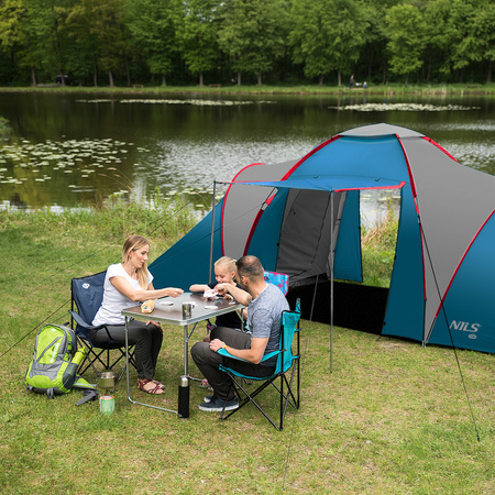Namiot kempingowy niebieski-jasno szary highland iv Nils camp nc6431