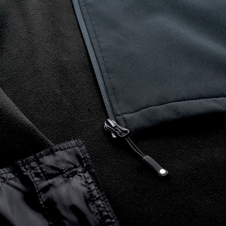 Męska kurtka przejściowa softshell Hi-Tec Lingen membrana 8000 czarna rozmiar XXL