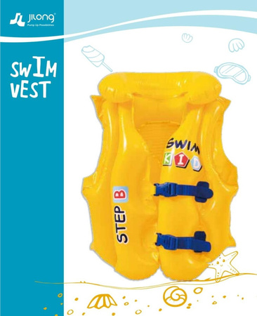 Kamizelka dmuchana na dzieci swim kid żółta 3-6 lat 46x42cm